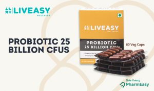 LivEasy Wellness Probiotic 25 Billion CFUs Capsules- Boost Your Digestion Naturally! - PharmEasy