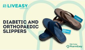 LivEasy Essential Diabetic & Orthopedic Slipper - Freedom From Diabetes-Induced Foot Pain! - PharmEasy