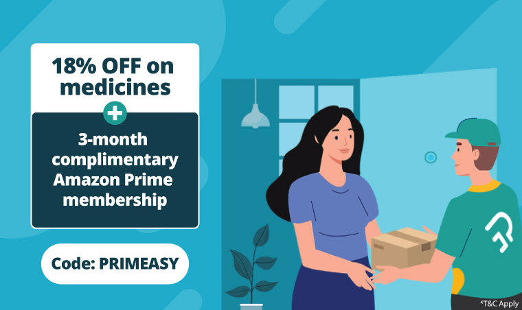 2-IN-ONE Deal: Get 18% OFF On Medicines + FREE Amazon Prime Membership 2-IN-ONE Deal: Get 18% OFF On Medicines + FREE Amazon Prime Membership - PharmEasy Blog