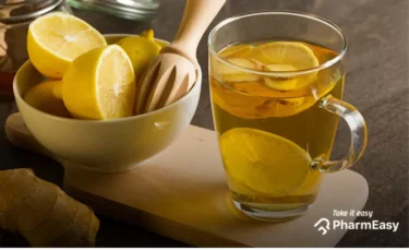 warm water with honey & lemon