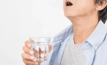 gargling with water