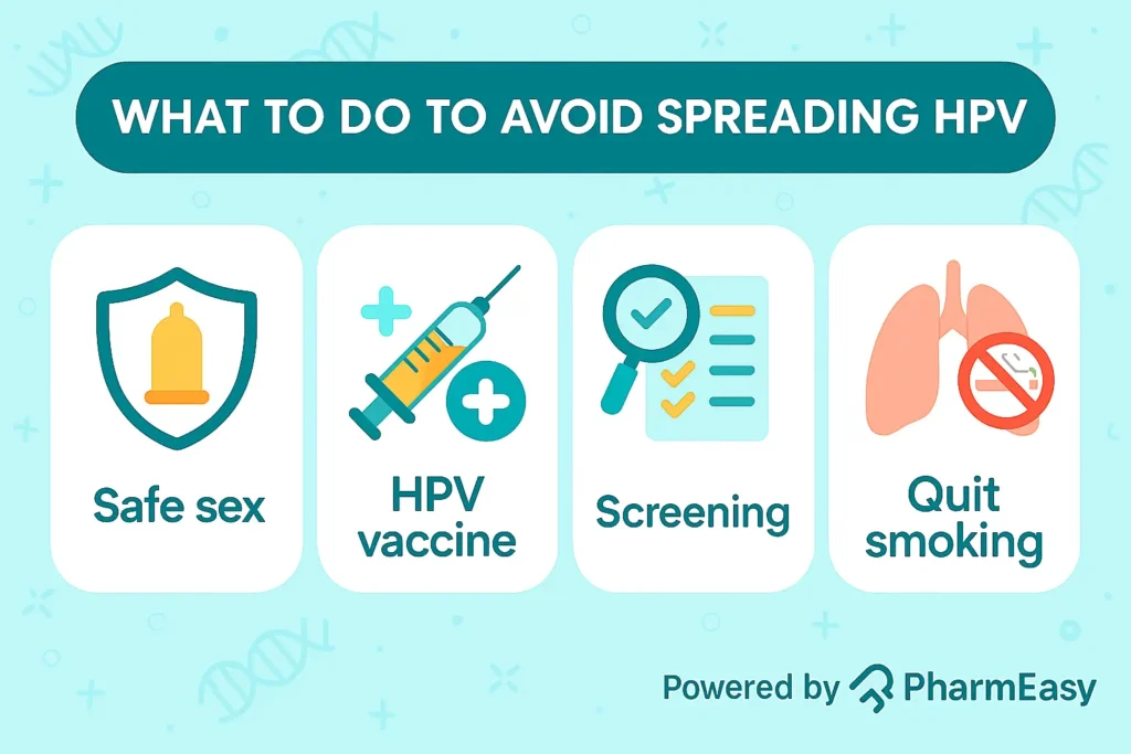 what to do to avoid spreading hpv